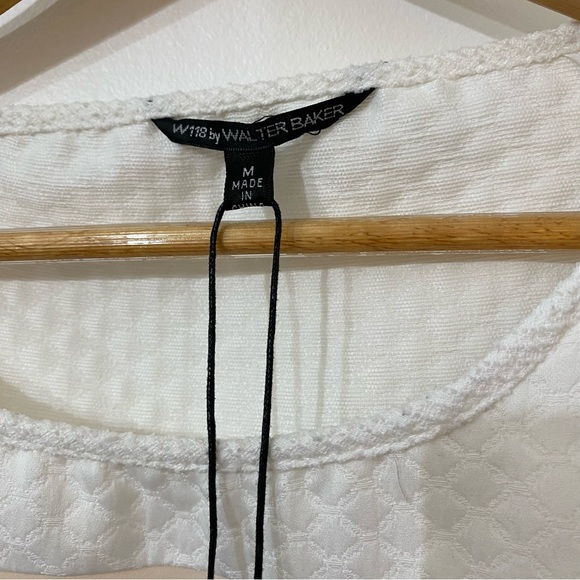 Walter Baker White Quilted Drawstring Everett Dress | M - Picture 4 of 8